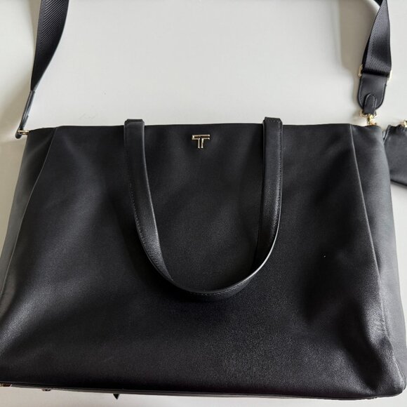 TUMI Voyageur Vail Large Tote - Black Leather - Picture 1 of 4